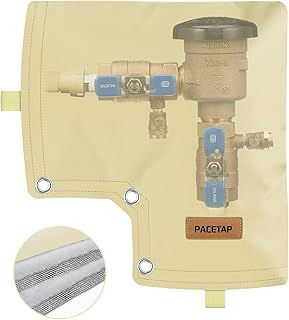 PACETAP Backflow Preventer Cover Insulated Pouch(5°F), 5 Layers Irrigation Sprinkler Valve Cover for Outside, Winter Water...