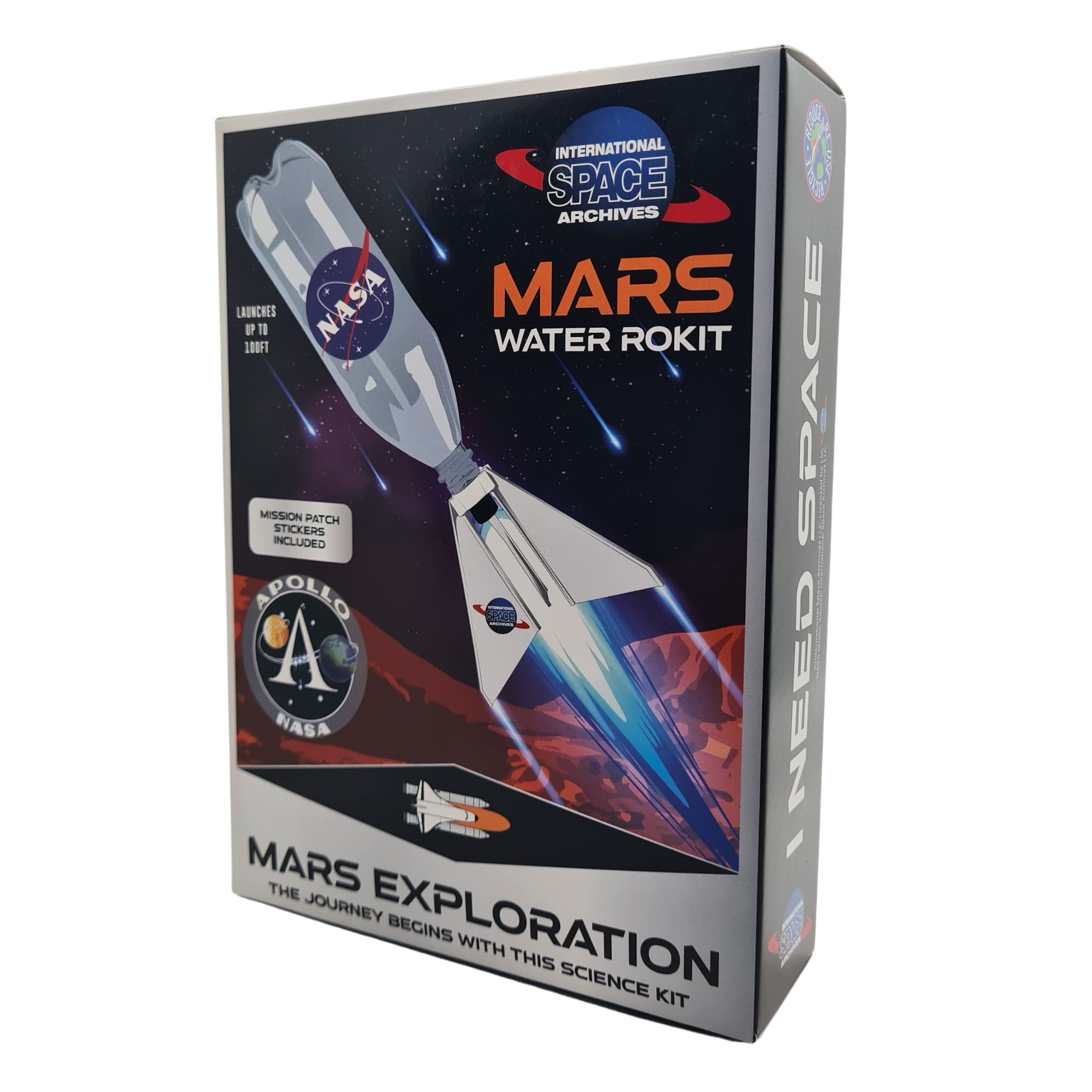 Water Rokit Powered by Air - NASA Edition Educational Bottle Rocket Launcher for Kids - Outdoor Science Experiment for the Whole Family - Launches up to 100FT (Mars Exploration)