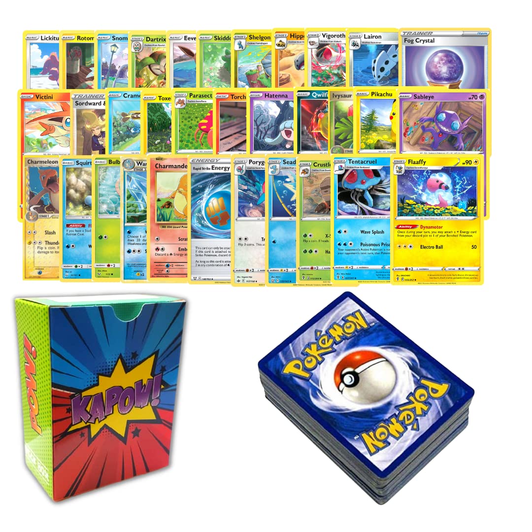 Buy 50 Assorted Cards! Includes Kapow Cards Collection Deck Box ...