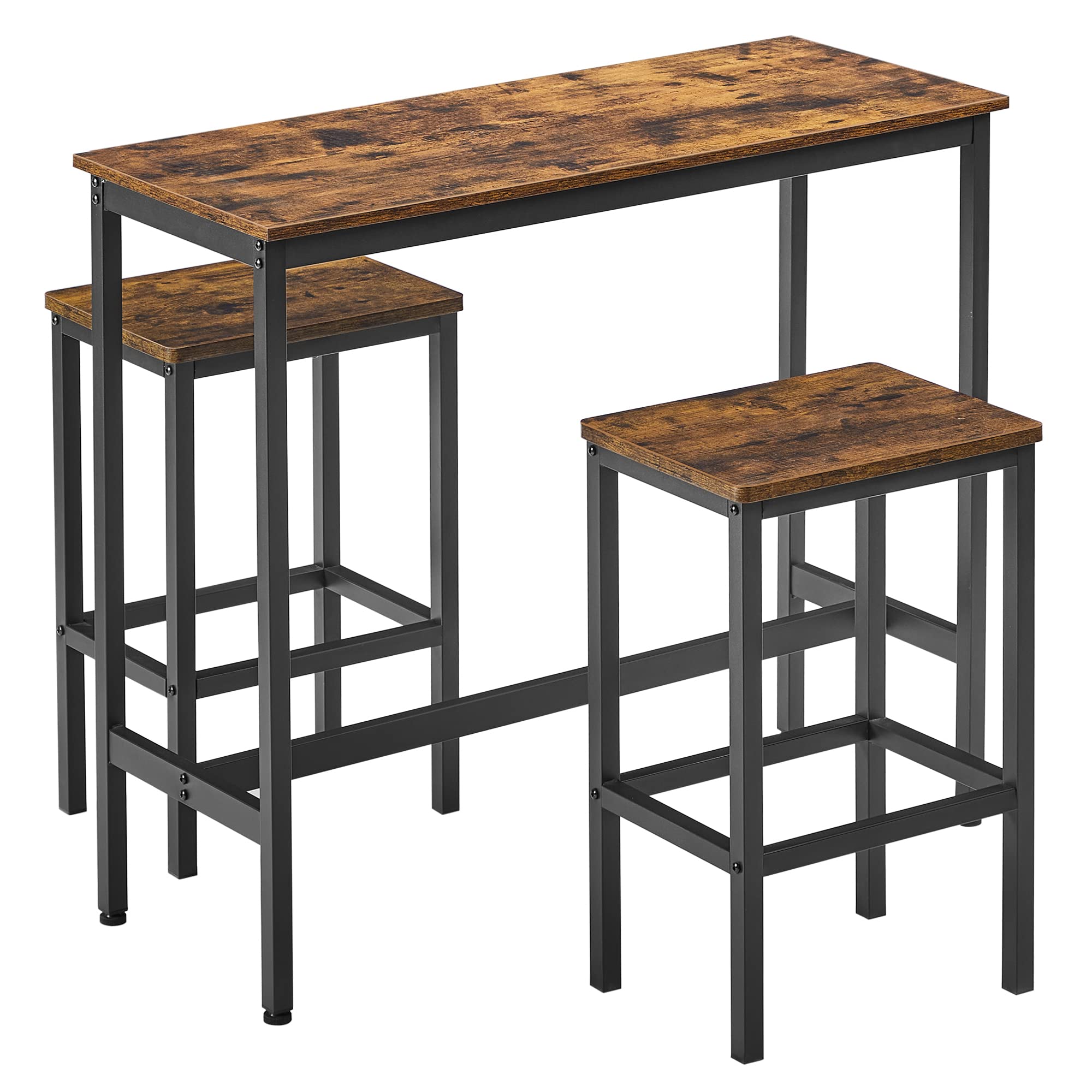 Buy VASAGLEDining Table Set, Bar Table and Stools, Breakfast Bar Table ...