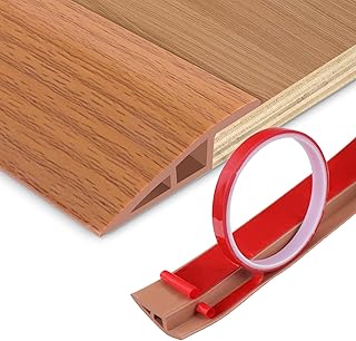 Floor Transition Strip Vinyl Door Threshold Ramp Self Adhesive Carpet Edging Strip Doorway Edge Trim, Overlap Edge Reducer...