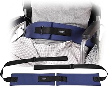 Image of Wheelchair Seat Belt Cushion Harness Straps Medical Patients Positioning Restraint Soft Padded Safety Easy Release Adjustable Front Latch Buckle (Front Open)