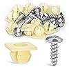 GOOACC License Plate Screw Kit, Stainless Steel Screws with Nylon Nuts for Fastening Front and Back License Plates on Cars, SUVs, Trucks 3907444 15614745 4755299 (Set of 10)