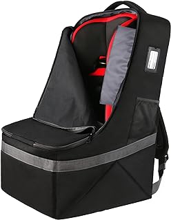 YOREPEK Padded Car Seat Travel Bag Backpack for Airplane, Heavy Duty Car Seat Bags for Air Travel, Carseat Cover for Airpl...