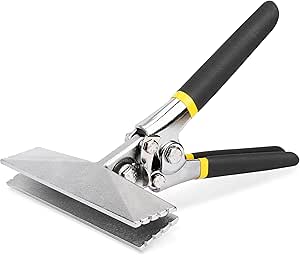 HURRICANE Sheet Metal Hand Seamer, 6 Inch Straight Jaw Sheet Bender Tools for Flattening Metal, Bending Pliers with Double Dipped Cushion Handle