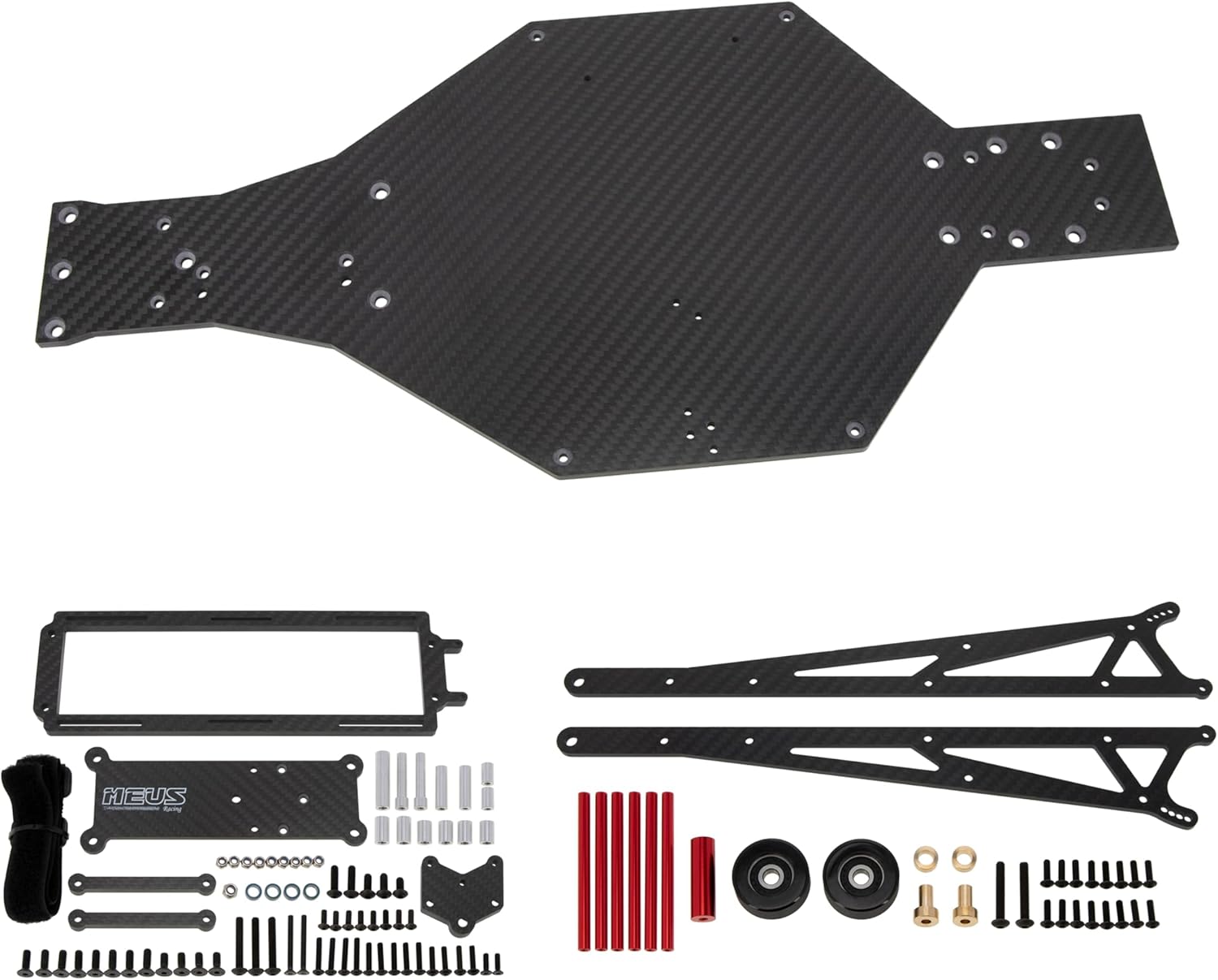 Amazon.com: MEUS RACING 2WD Slash LCG Chassis Carbon Fiber Frame with ...