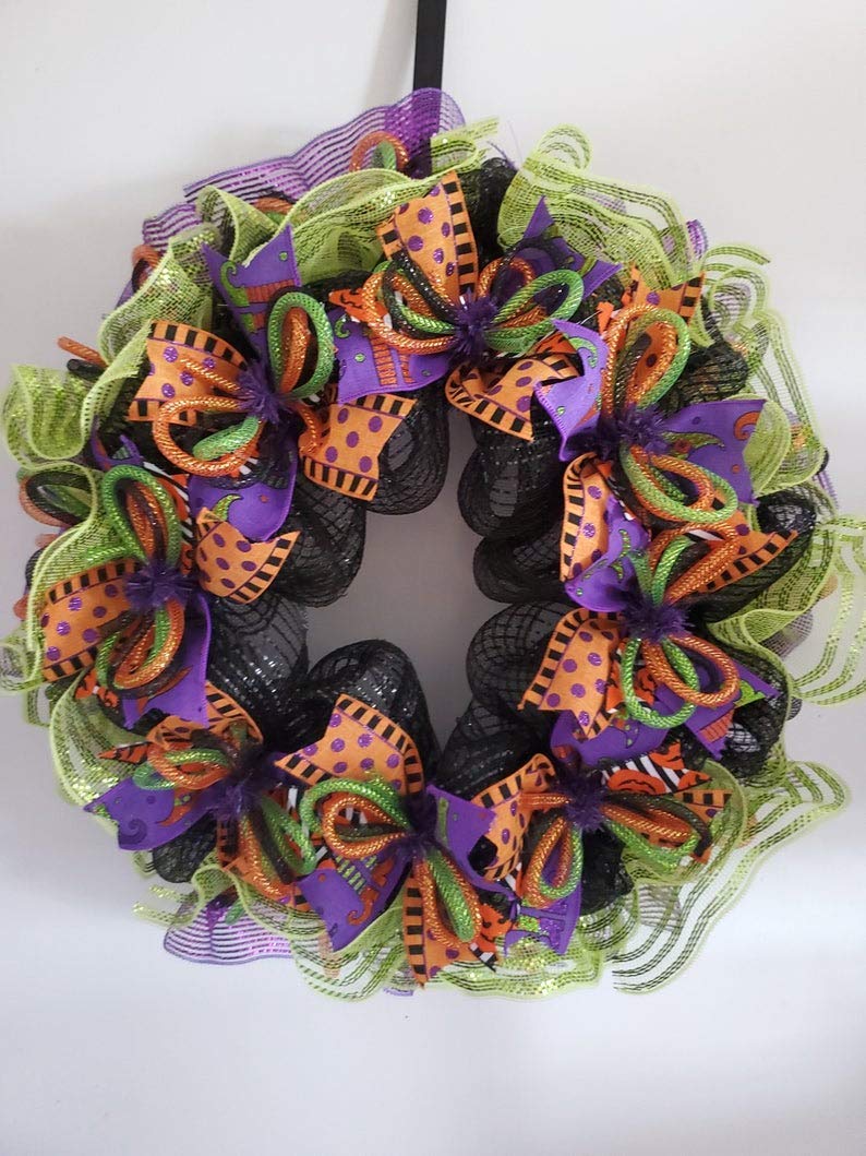 Amazon.com: Halloween Wreath,Fall Wreath,Decor,Front Door Wreath ...