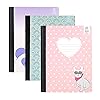 Yoobi 1 Subject Composition Notebook Set, 7.5 x 9.75, Aesthetic, Cute Notebooks with Wide and College Ruled Paper, Journal for Kids, 100 Lined Sheets Each, College, Office or School Supplies, 3 Pack