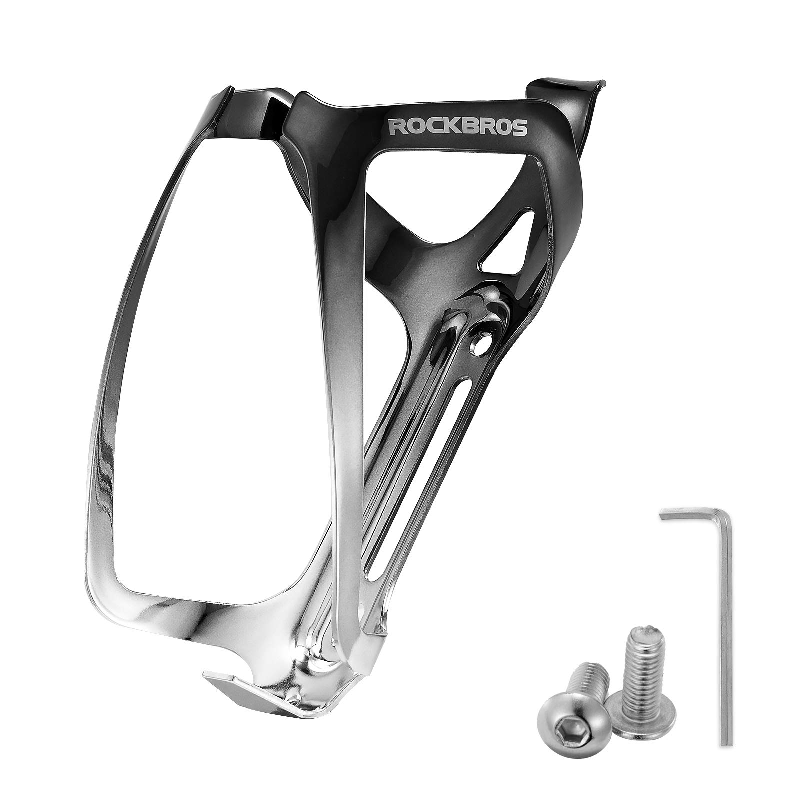 ROCKBROSBike Water Bottle Holder - Lightweight Aluminum Bike Water Bottle Cage Brackets Adjustable Bicycle Cup Holder for MTB Road Bike