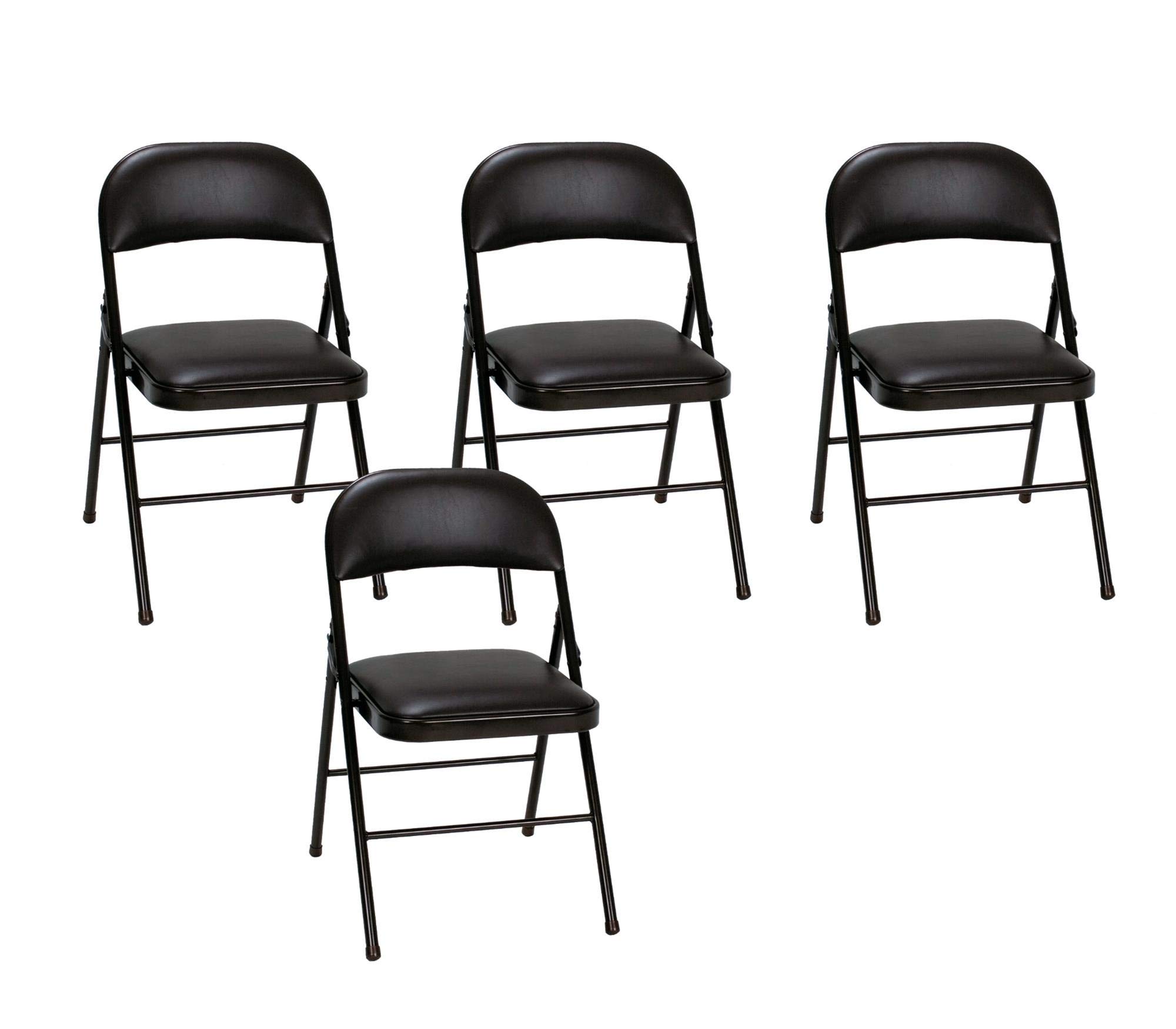 Cushioned folding chairs