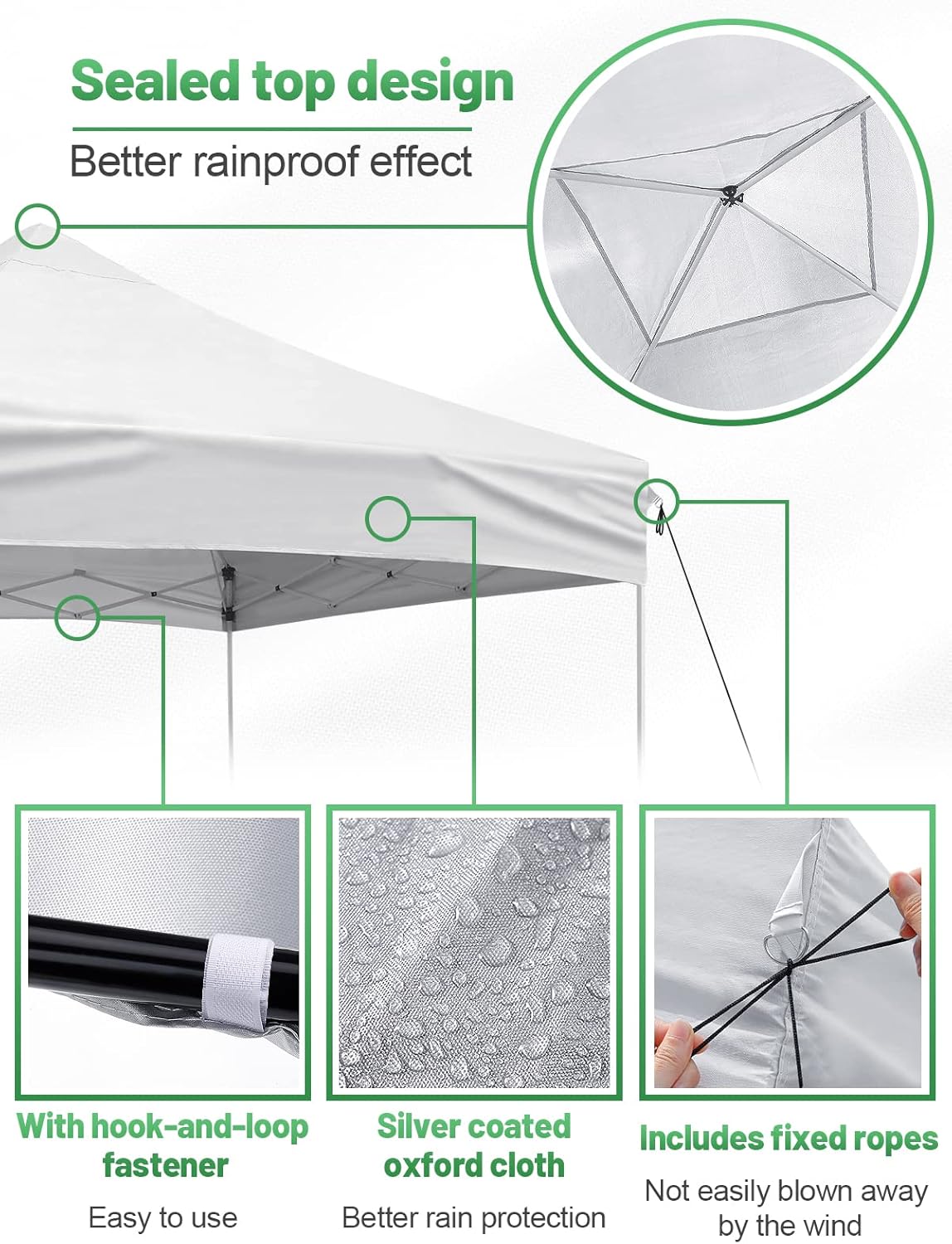 Canopy Replacement Top Cover for 9.5x9.5ft Pop Up Canopy, Tent Top ... image.