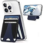 Miroddi for MagSafe Wallet, Magnetic Phone Wallet Stand for iPhone 16/16 Pro, iPhone 15/14/13/12 Series, iPhone Wallet with Adjustable Stand, ID Window, Hold 10 Cards, RFID Blocking, Dark Blue