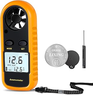 NICE-POWER Handheld Anemometer, Digital Wind Speed Meter Air Flow Meter for Measuring Wind Speed Temperature and Wind Chil...