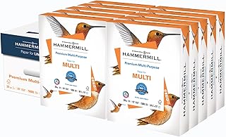 Hammermill Printer Paper, Premium Multipurpose Paper 20 lb, 8.5 x 11-10 Ream (5,000 Sheets) - 97 Bright, Made in the USA, ...