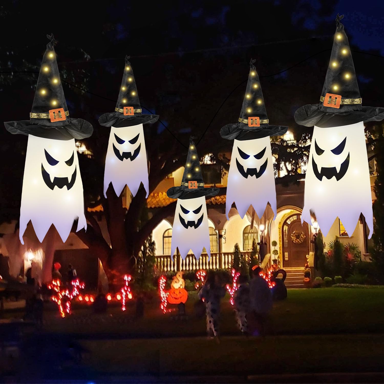 Amazon.com: Halloween Decorations Outdoor,5 PCS Hanging Halloween ...