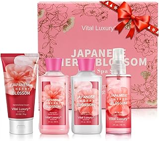 Vital Luxury Bath & Body Kit, 3 Fl Oz Travel Size, Ideal Skincare Relaxing Home Spa Set, Includes Body Lotion, Shower Gel,...