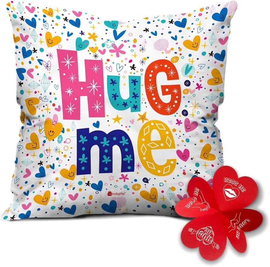 Buy Indigifts Printed Cushion Cover with Filler | Hug Me ...