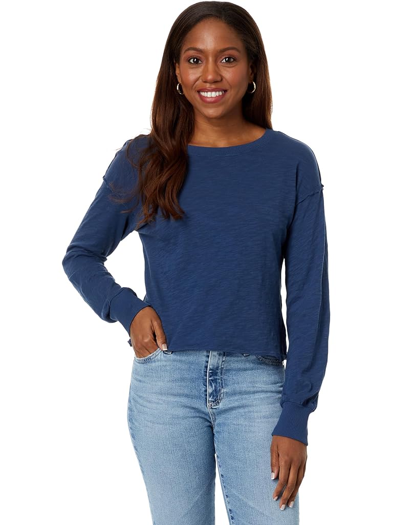 bobi Los Angeles Long Sleeve Cropped Boxy Top