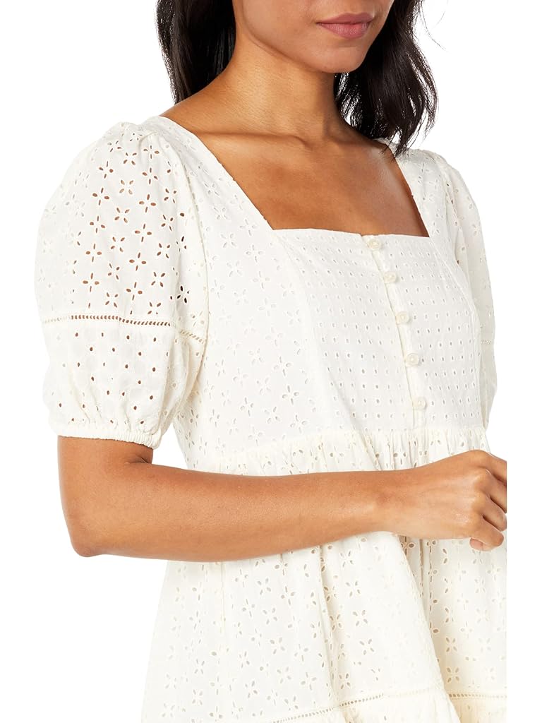 Madewell Eyelet-Mix Tiered Mini Dress