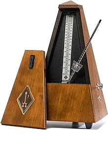 Wittner Metronom Taktell Pyramidenform System Maelzel Serie 810 - Massivholzgehäuse - Mit Glocke - Nussbaum matt - Mechani...