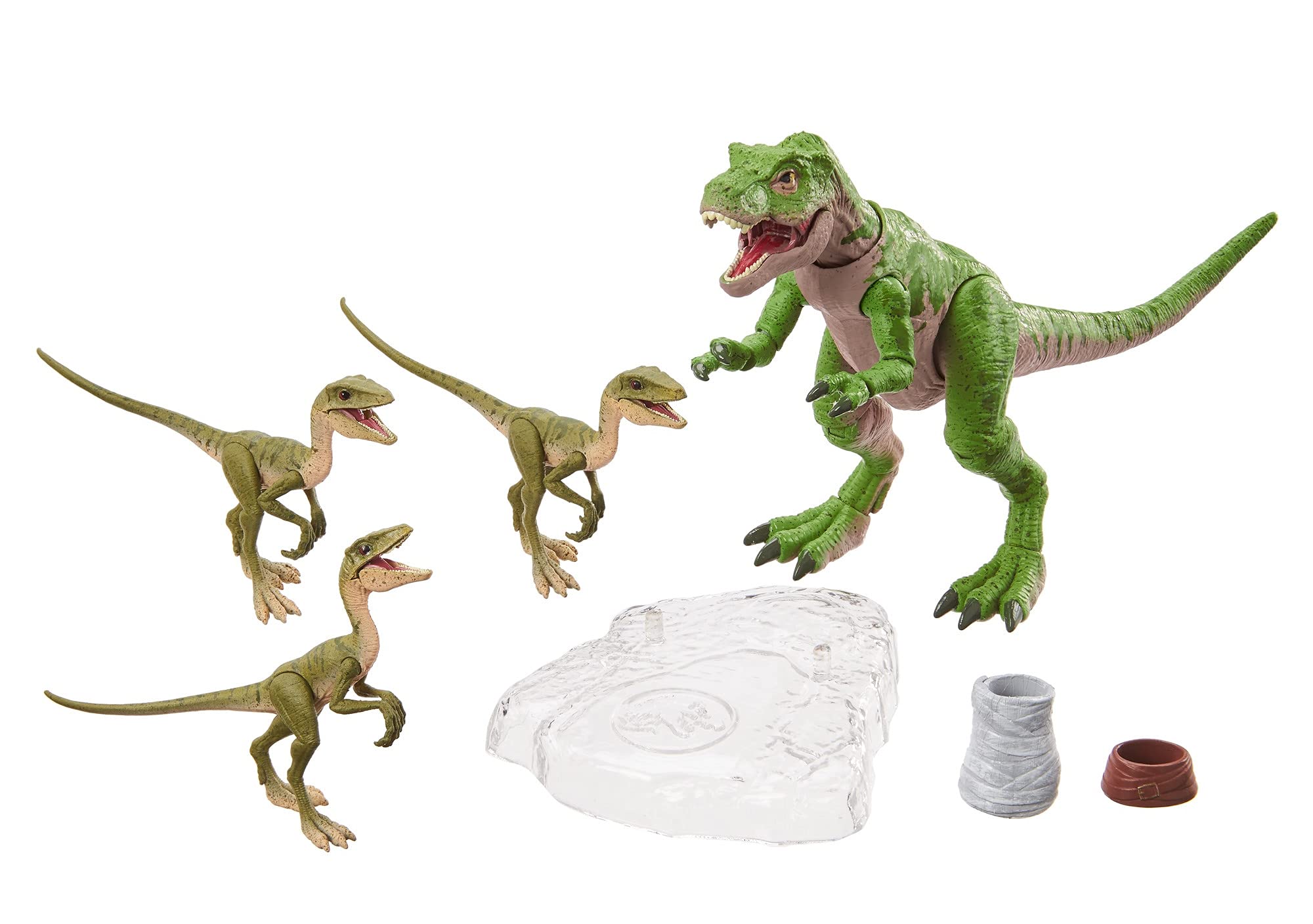 Buy Jurassic World Toys Amber Collection Baby T Rex & 3 Compsognathus ...