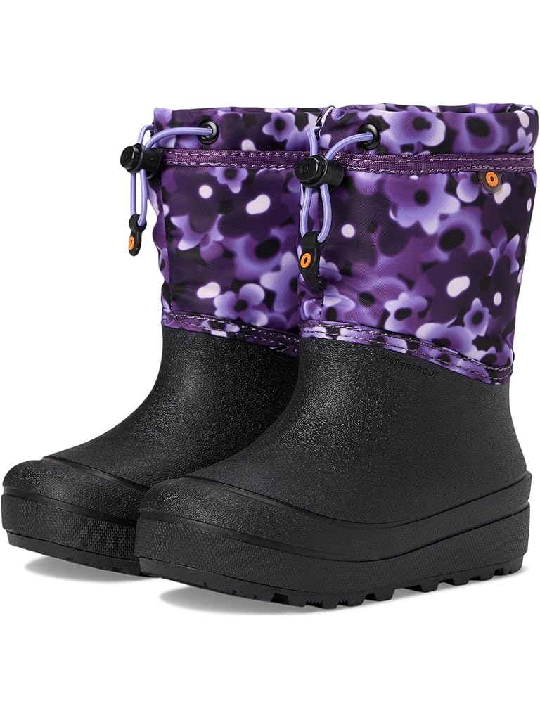 Black Bogs Kids Snow Shell Boots - Tropadelic Floral (Toddler/Little Kid/Big Kid)