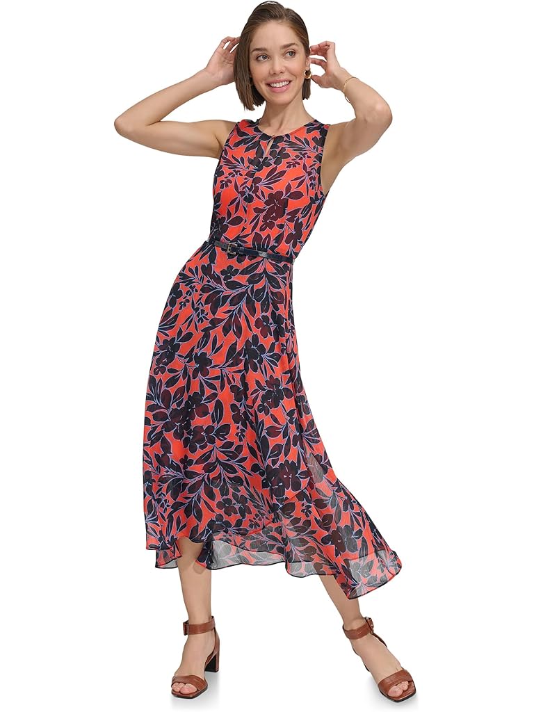 Tommy Hilfiger Sleeveless Floral Midi Dress