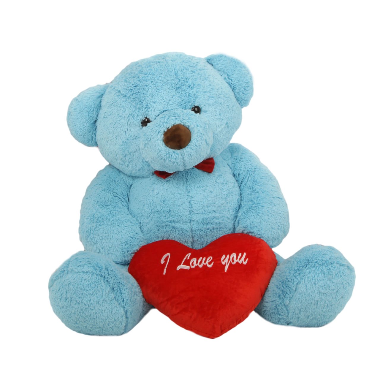 Buy 3 feet Big Blue Teddy Bear with red I Love You Heart Online at ...