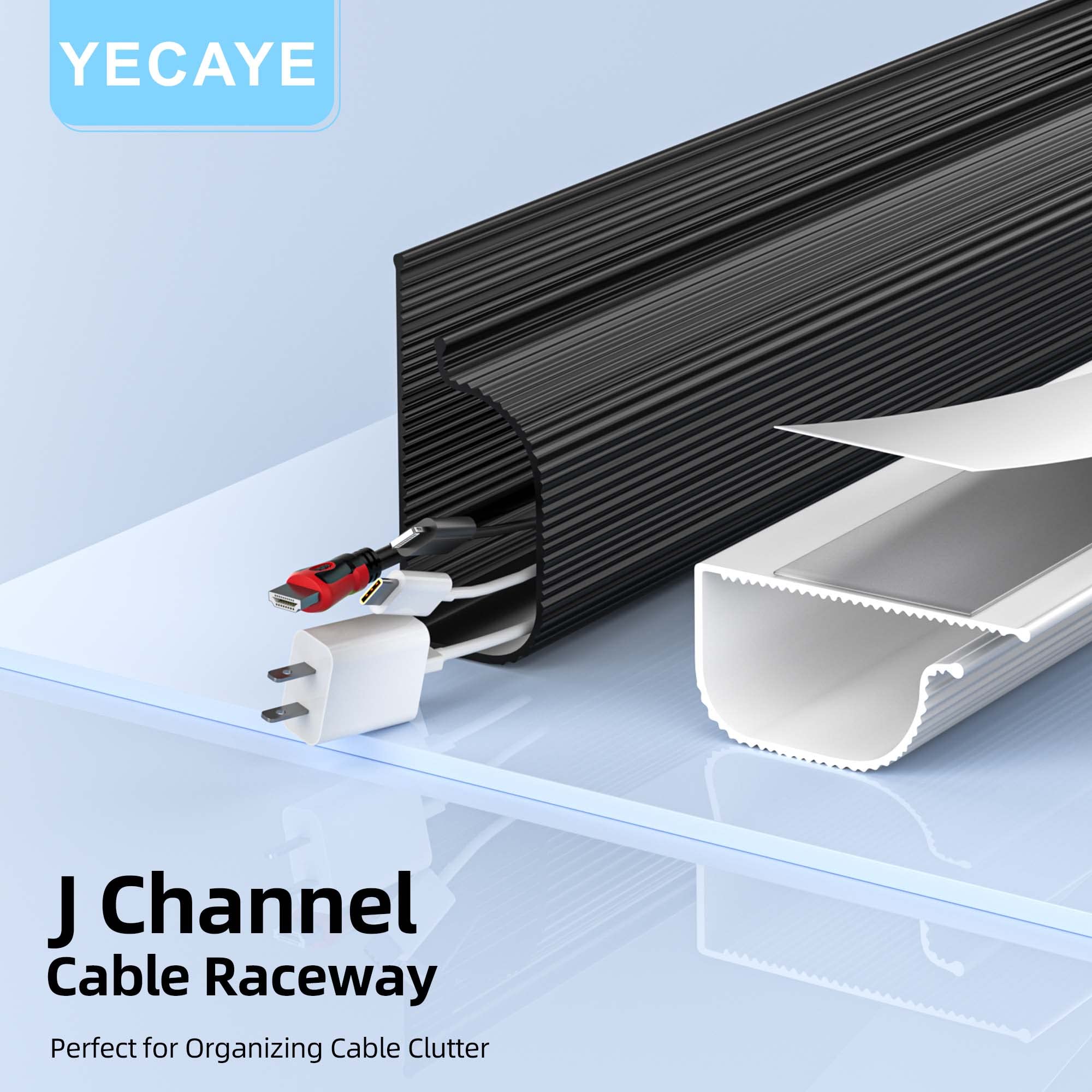 Snapklik.com : YECAYE 6X157in Cable Management Under Desk, Easy Install ...