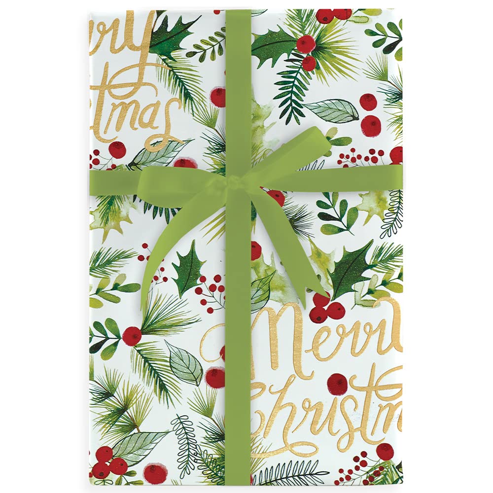 Buy Christmas Wrapping Paper -Gift Wrapping Paper Two Continuous Rolls ...