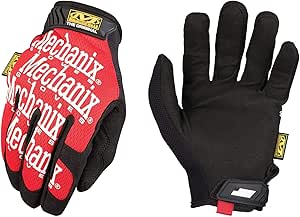 Mechanix Wear: The Original Work Glove with Secure Fit, Synthetic Leather Performance Gloves for Multi-Purpose Use, Durable, Touchscreen Capable Safety Gloves for Men (Red, Large)