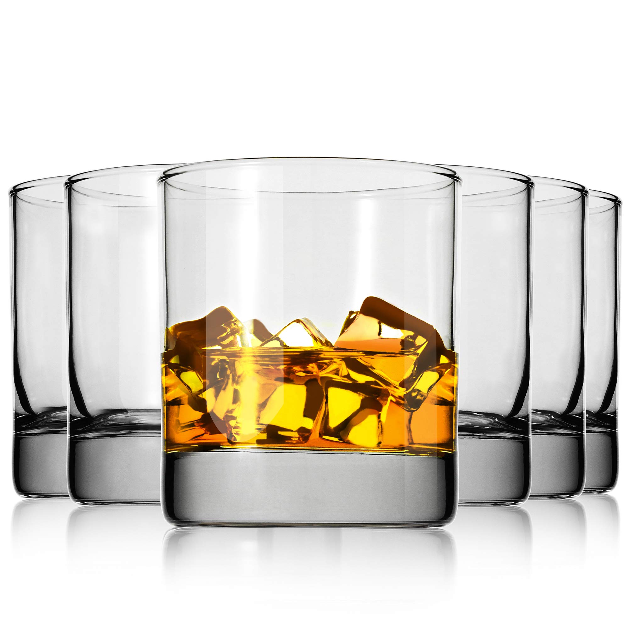 BavelWhiskey Gl Set of 6,Premium 11 OZ Scotch Glass,Drinking Glassware,Short Gl,Rock Style Old Fashioned Whiskey Glass Tumbler for Scotch, Cocktail, Liquor, Home Bar Whiskey Gifts for Men