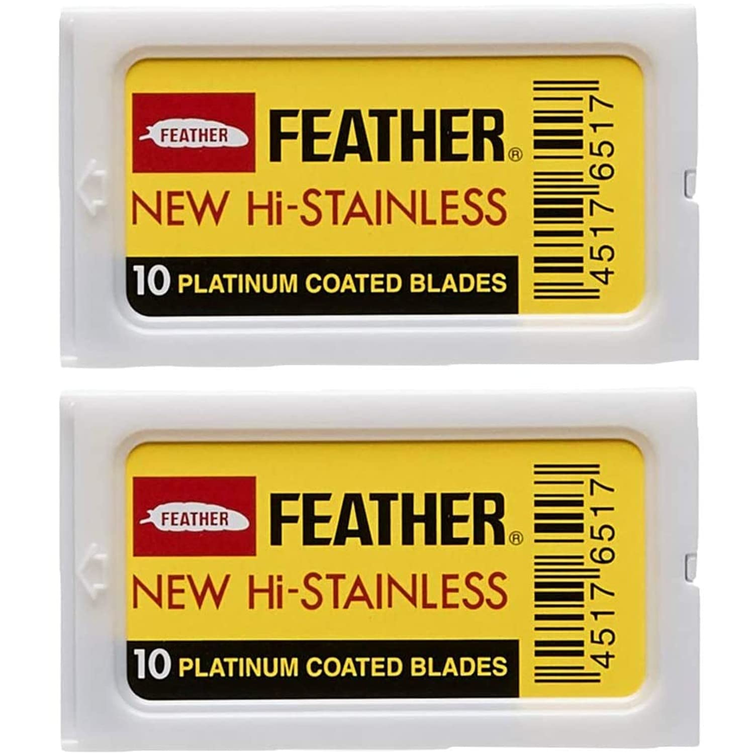 Feather Brand 20 Count Razor Blades New Hi-Stainless Double Edge, Men