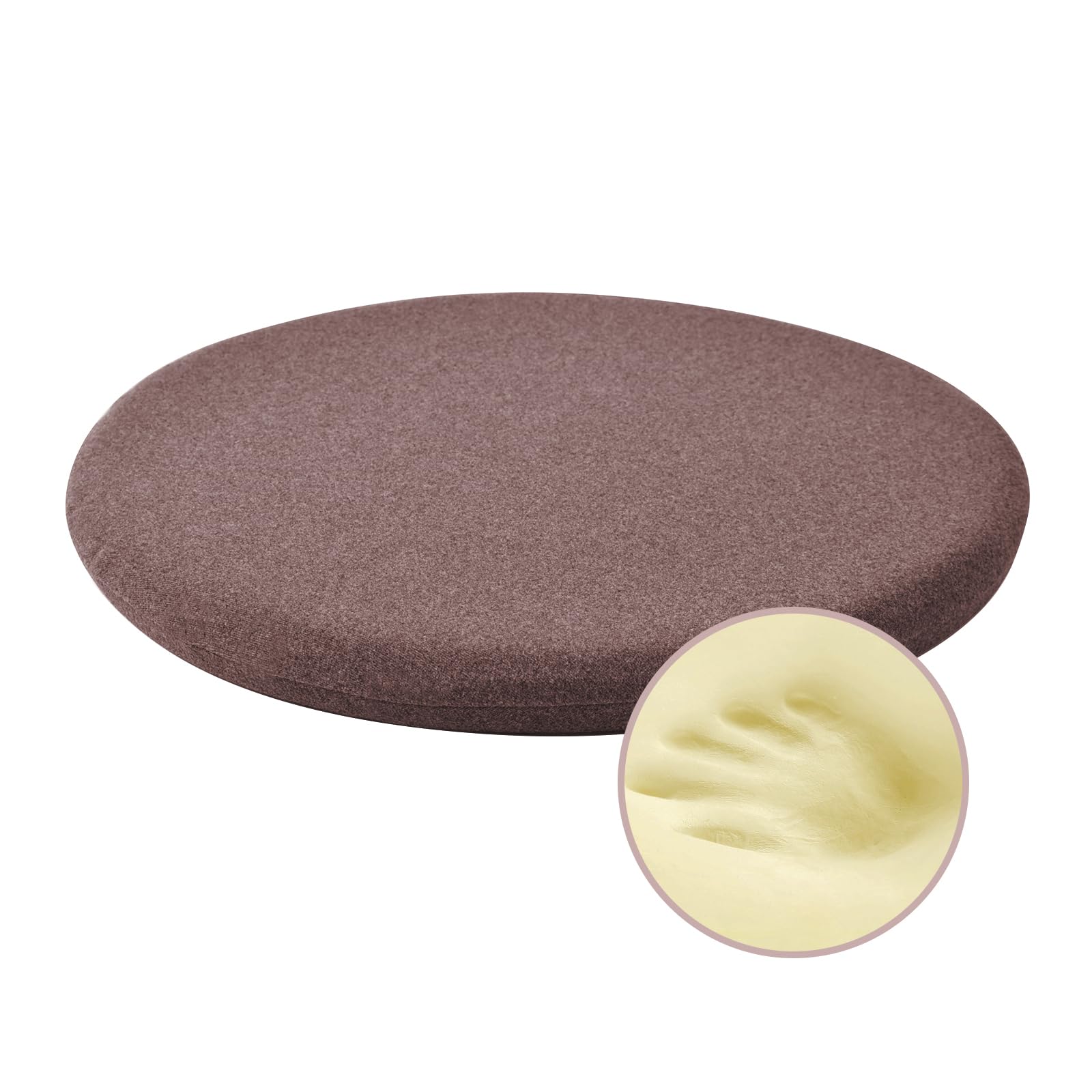 Round Memory Foam Chair Pad Round Seat Cushion 14 Inch Detachable Circle Stool Cushion Pad with Zipper for Highstool Barstool Coffee