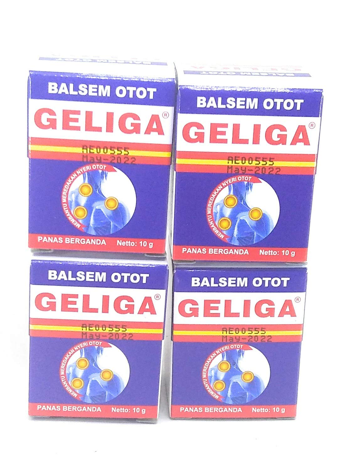 UVUBXTGeliga Muscular Balm Original Eagle Brand- 4 Bottle X 10g