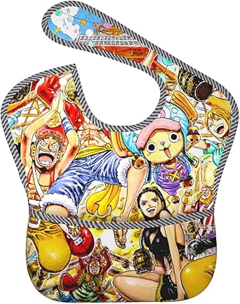 Amazon.co.jp: ZOOKISS One Piece Anime Bib, Baby Bib, Waterproof, Boys ...