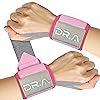 Doctor-Developed Gym Wrist Wraps, Lifting Wrist Wraps for Weightlifting, & wrist compression brace for Workout, weightlifting straps With Thumb Loops, wrist wraps for weightlifting for Wrist Support, lifting straps gym for Men & Women (Pink)