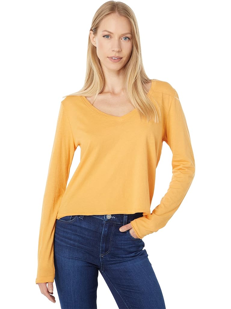 bobi Los Angeles Lightweight Jersey Cropped Long Sleeve Tee