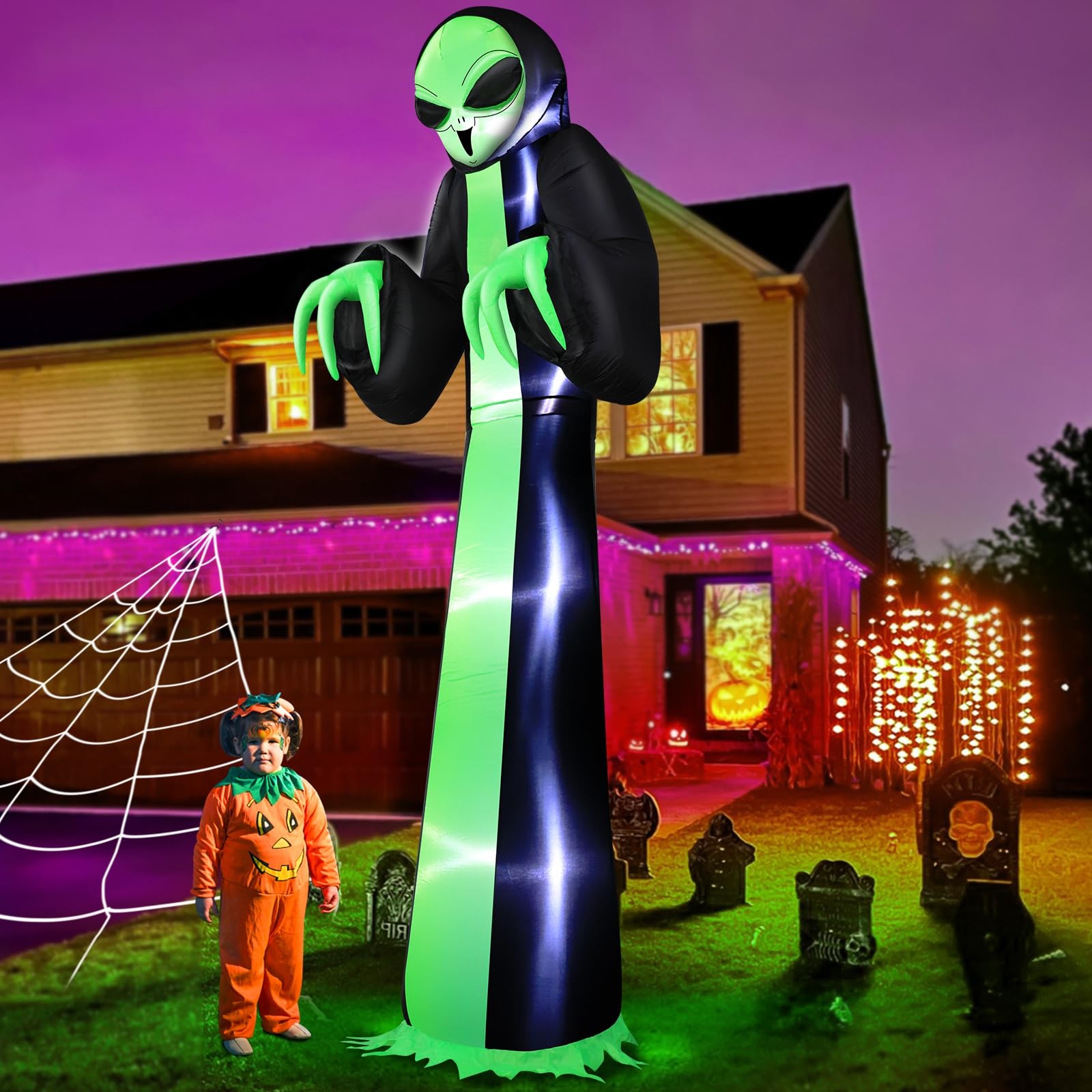 Amazon.com: TURNMEON 12 Ft Giant Halloween Inflatables Decor ...