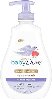 Baby Dove Sensitive Skin Care Baby Wash Calming Moisture For a Calming Bath Wash Hypoallergenic and Tear-Free, Washes Away...