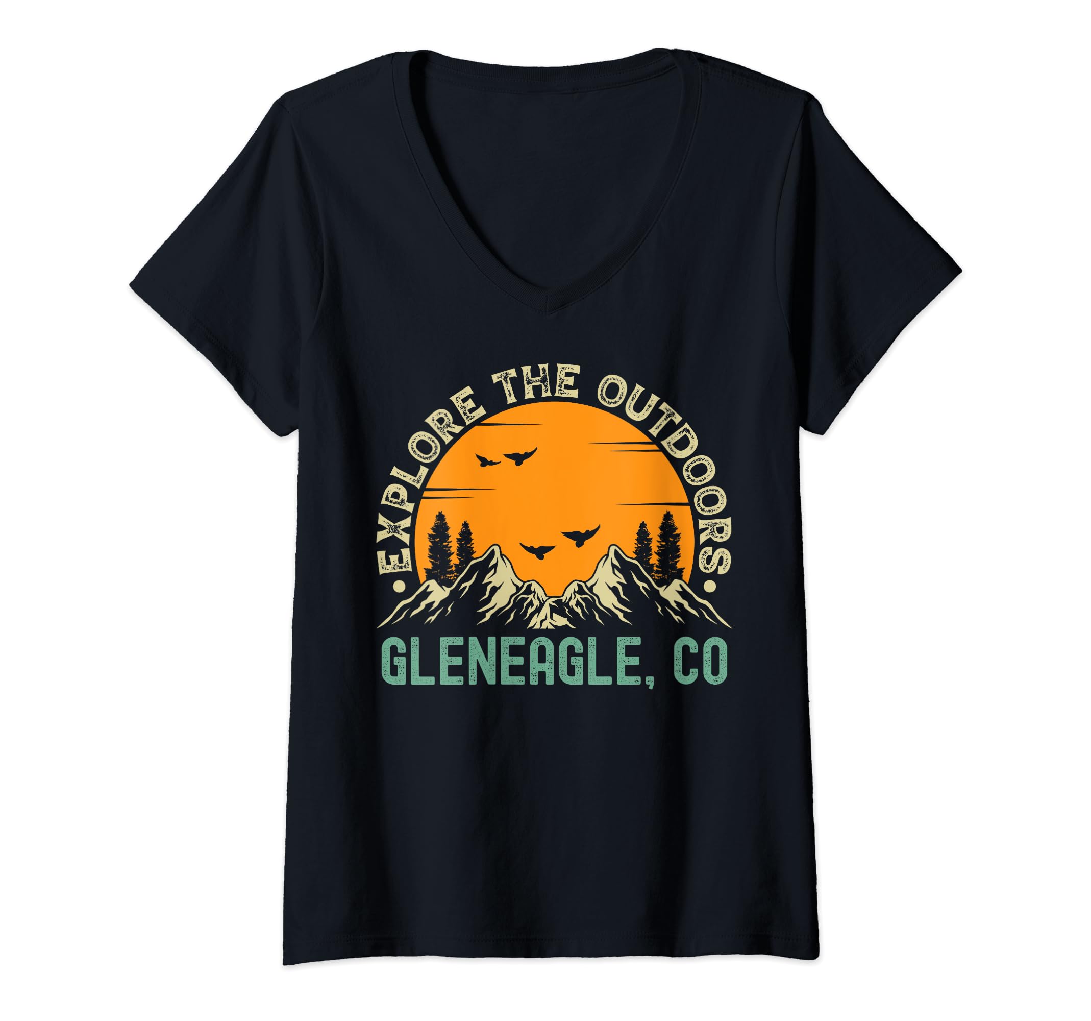 Gleneagle, Colorado - Explore The Outdoors V-Neck T-Shirt