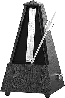 Mechanisches Metronom mit Akzentglocke, Genauer Takt, Klassische Turmform, Natürliche Holzmaserung, Einfach zu Bedienen, G...