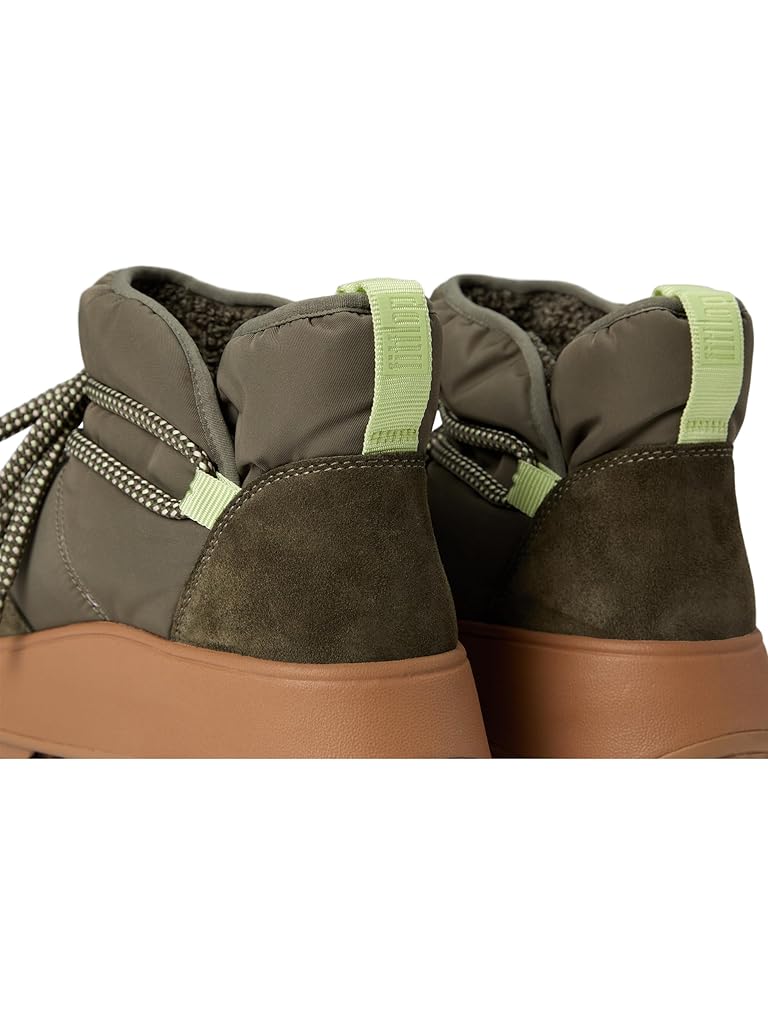 FitFlop F-Mode Water-Resistant Fleece-Lined Mesh Flatform Laced Booties