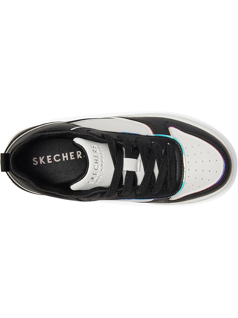 Black SKECHERS KIDS Court Hi-Air 310211L (Little Kid/Big Kid)