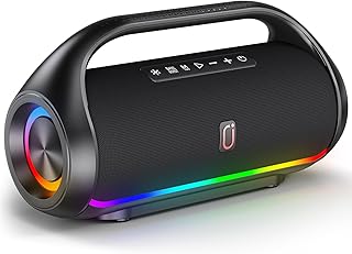 JYX Portable Bluetooth Speaker Wireless: IPX5 Waterproof Speaker Boom Music Box with Disco Light for Indoor Outdoor Partie...