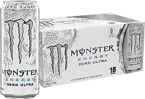 Monster Energy Zero Ultra, Sugar Free Energy Drink, 16 Ounce (Pack of 15)