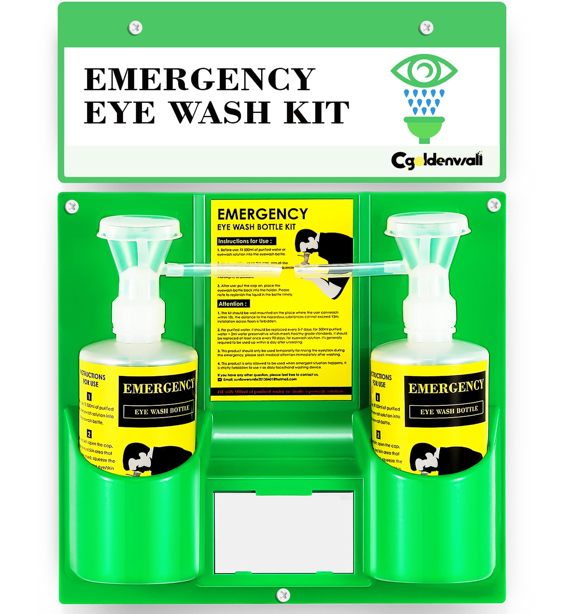 Buy CGOLDENWALL Eye Wash Station Portable Eye Wash Kit for Emergency ...