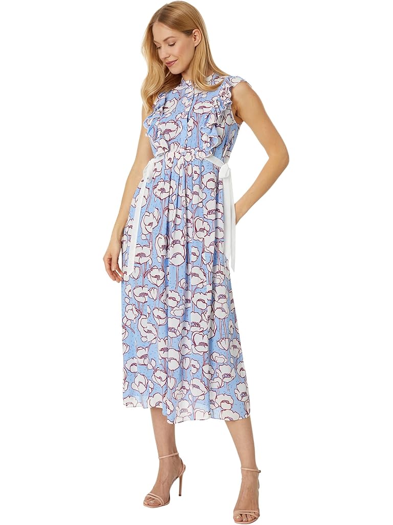 Ted Baker Tindraa Sleeveless Frilled Midi Dress