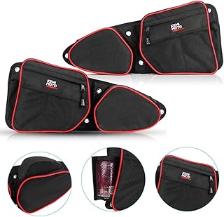 KEMIMOTO Door Bags Compatible with RZR, Upgraded Zipper Storage Bags with Cup Holder and Removable Knee Pad Compatible wit...