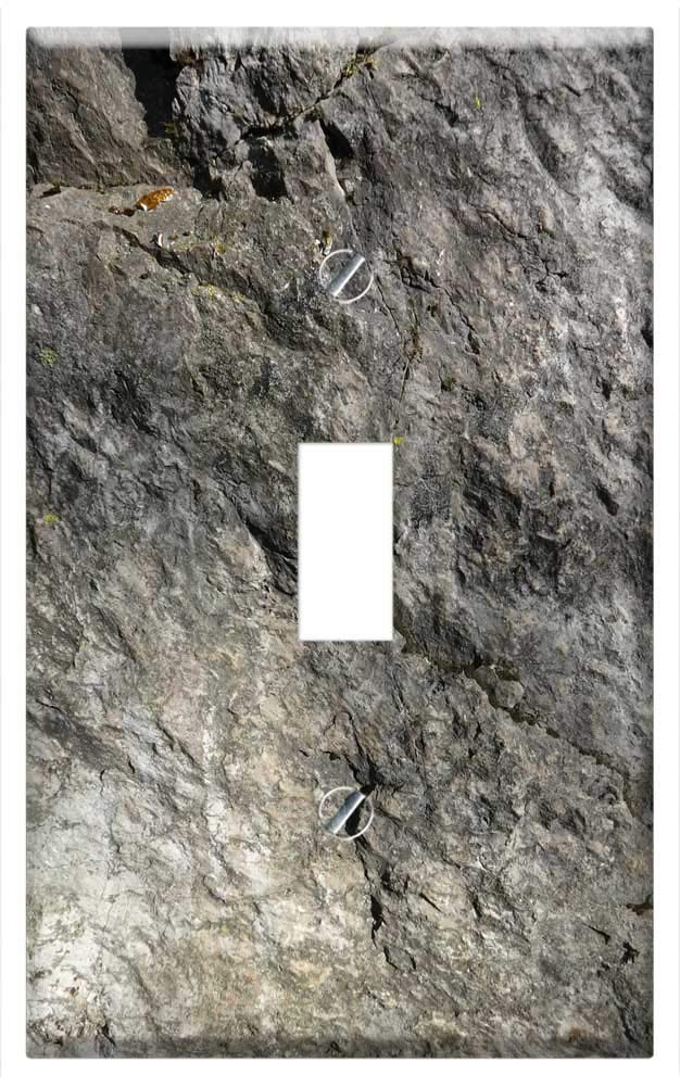 Switch Plate Single Toggle - Stone Surface Rau Texture Structure Rock Solid